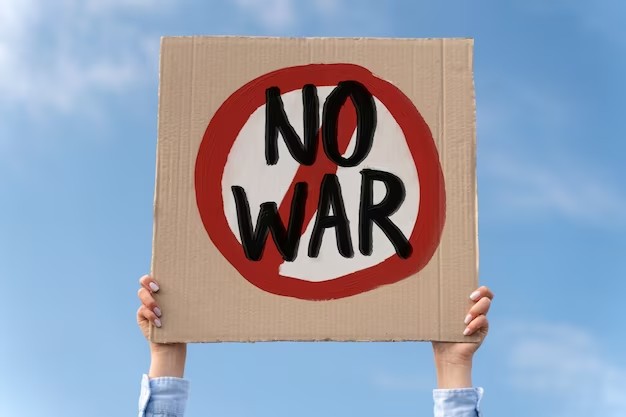 no war. no conflicts. we don't want war. stop war. stop conflicts.